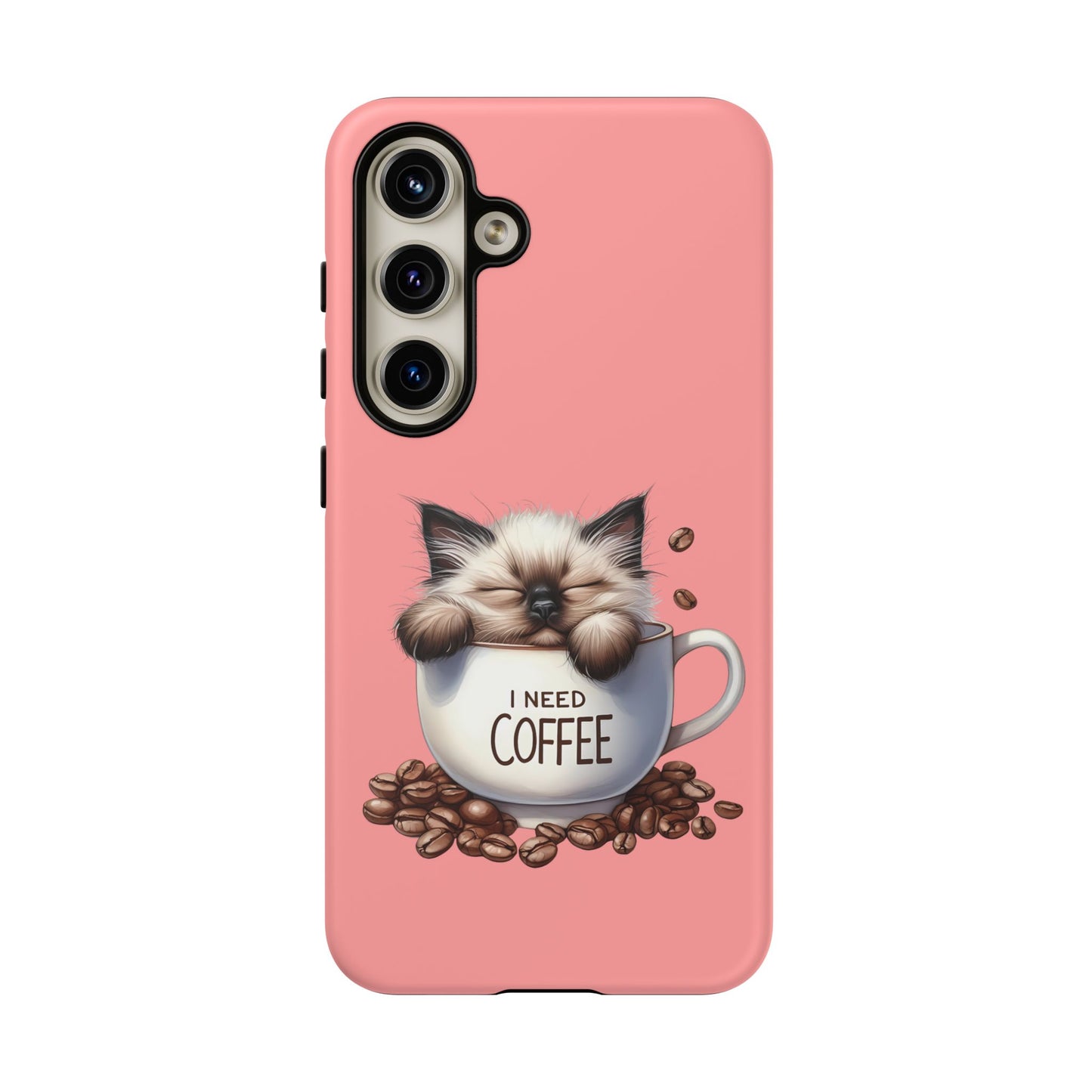 I NEED COFFEE 3 - pink - Dual Layer Case, soft case hard shell for Samsung Galaxy S24 to S22