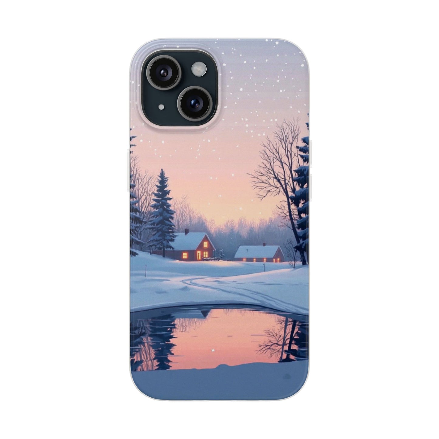 Winter Evening Minimal Vibe var3 - Flexi Case For iphone 16, iphone 15, iphone 14, all models