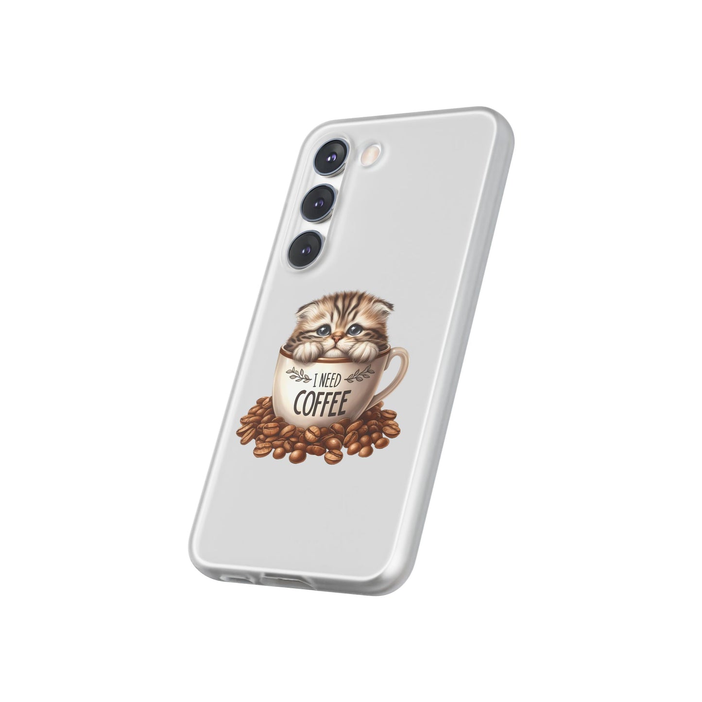 I NEED COFFEE - Flexi Cases - Semi-transparent- for Samsung Galaxy S 23/22/21/10