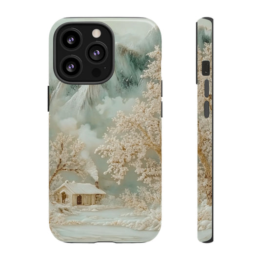 Jade Winter Snow - Dual Layer Case, soft case with hard shell for iPhone 16 to 13