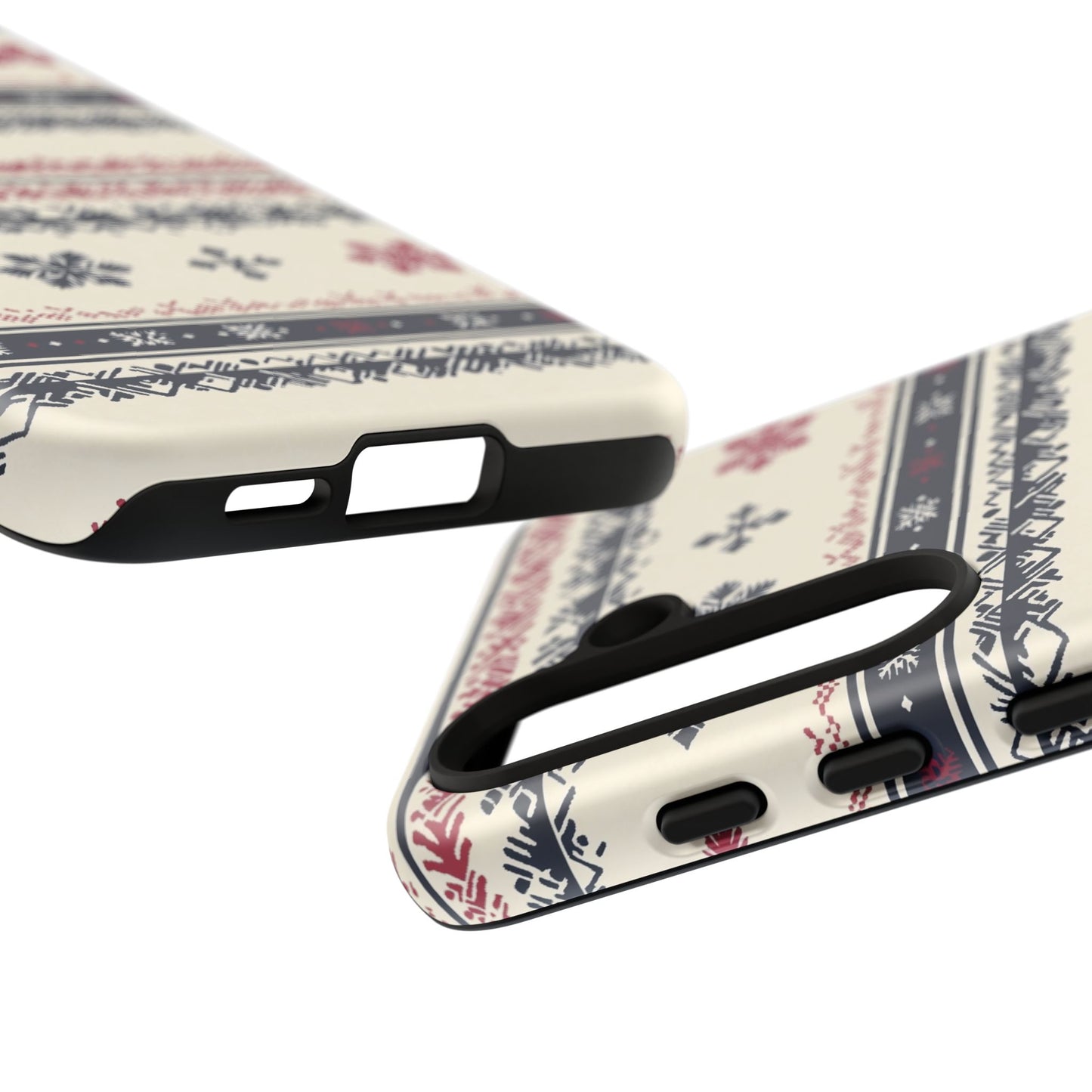 Traditional Winter Pattern - Dual Layer Case, soft case hard shell for Samsung Galaxy S24 to S22