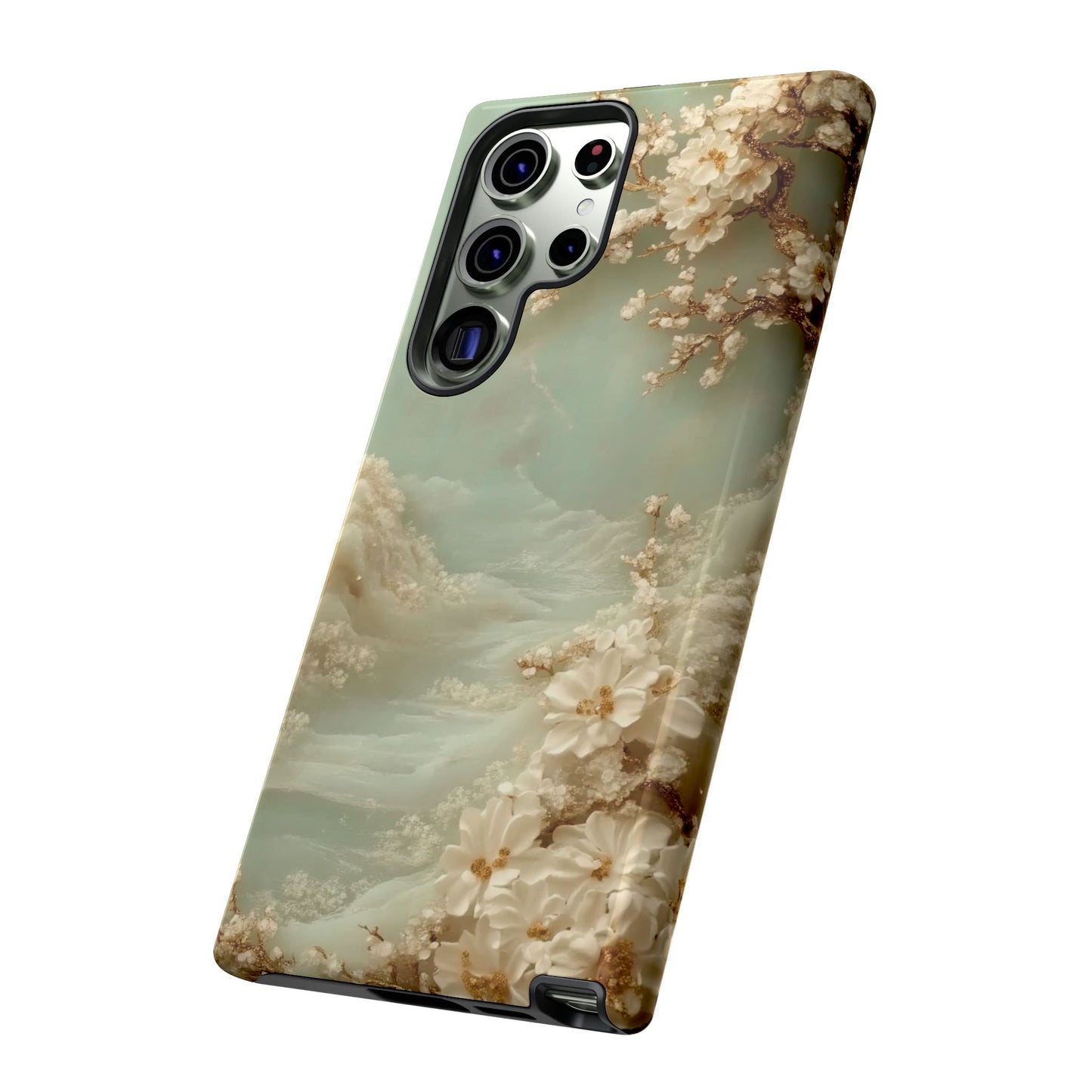 Jade Blossom - Dual Layer Case, soft case with hard shell for Samsung Galaxy S24 to S21