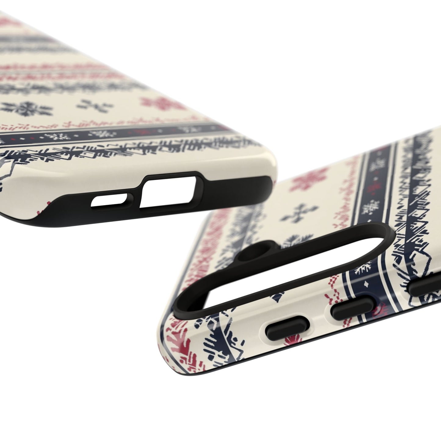 Traditional Winter Pattern - Dual Layer Case, soft case hard shell for Samsung Galaxy S24 to S22