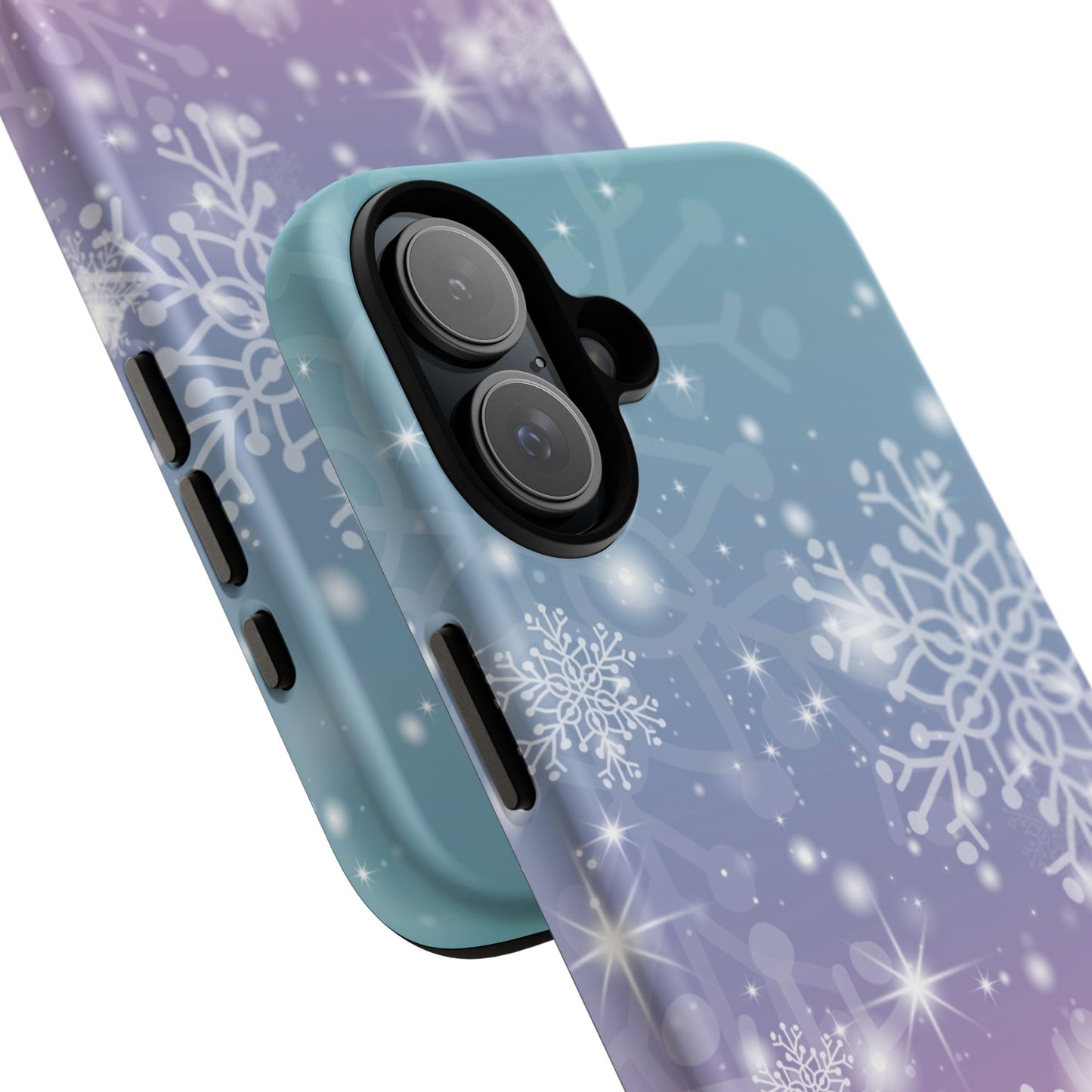 Snowflakes - Dual Layer Case, soft case hard shell for iPhone 16/15/14