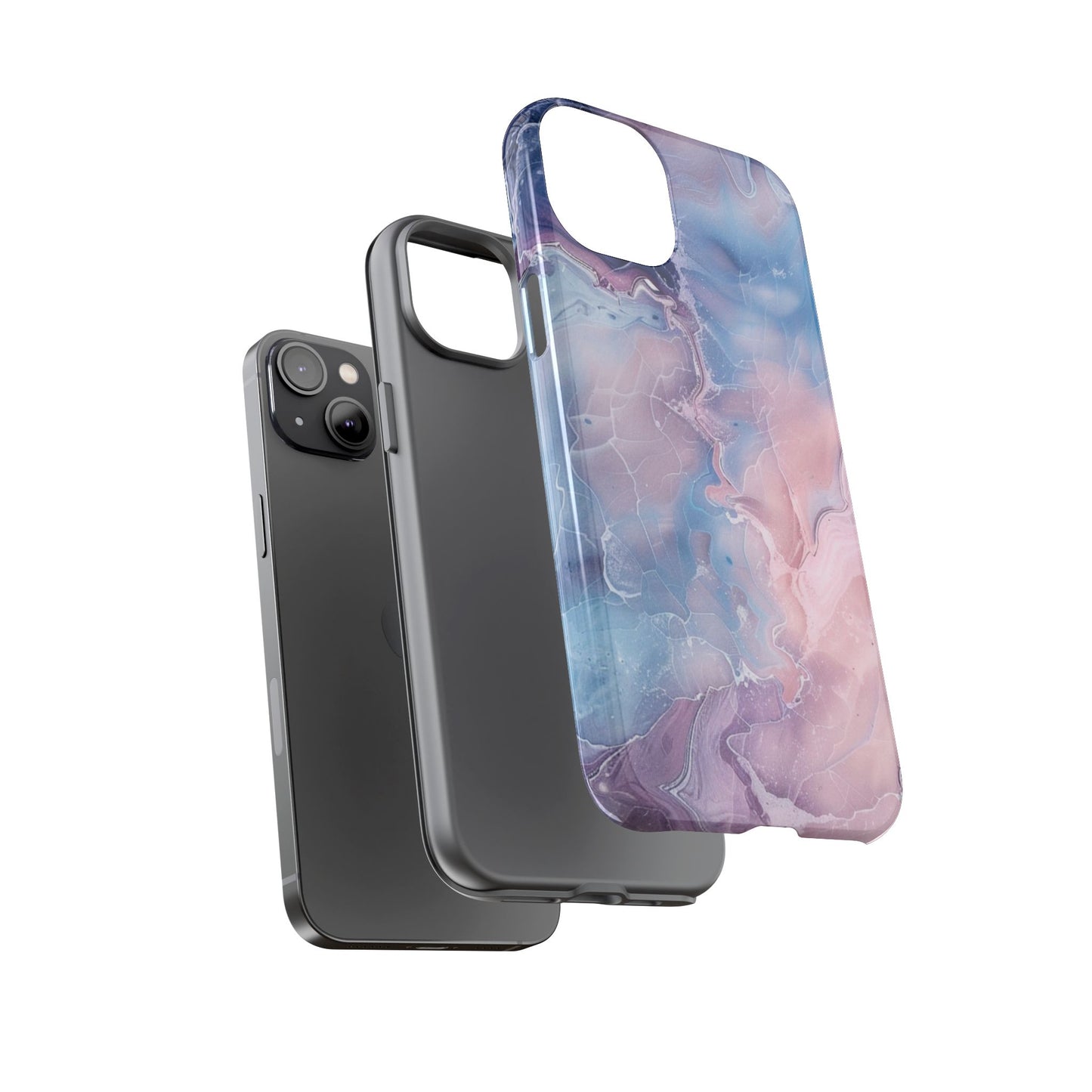 Pastel Marble - Tough Cases With Soft Lining For iPhone 16 to 14