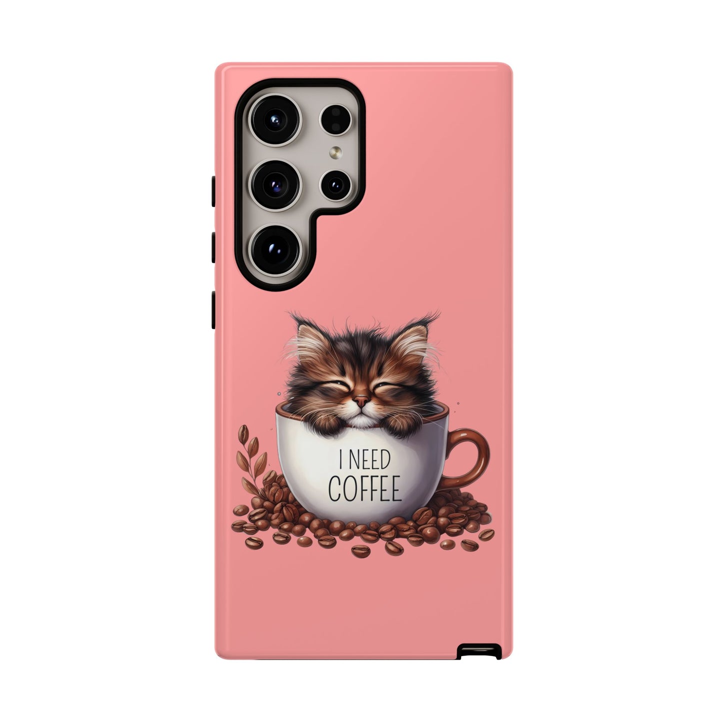 I NEED COFFEE 2 - pink - Dual Layer Case, soft case hard shell for Samsung Galaxy S24 to S22