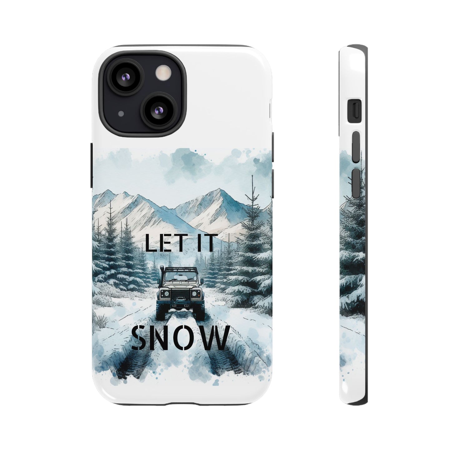 Let it SNOW! for HIM - Dual Layer Case, soft case hard shell for iPhone 16/15/14/13