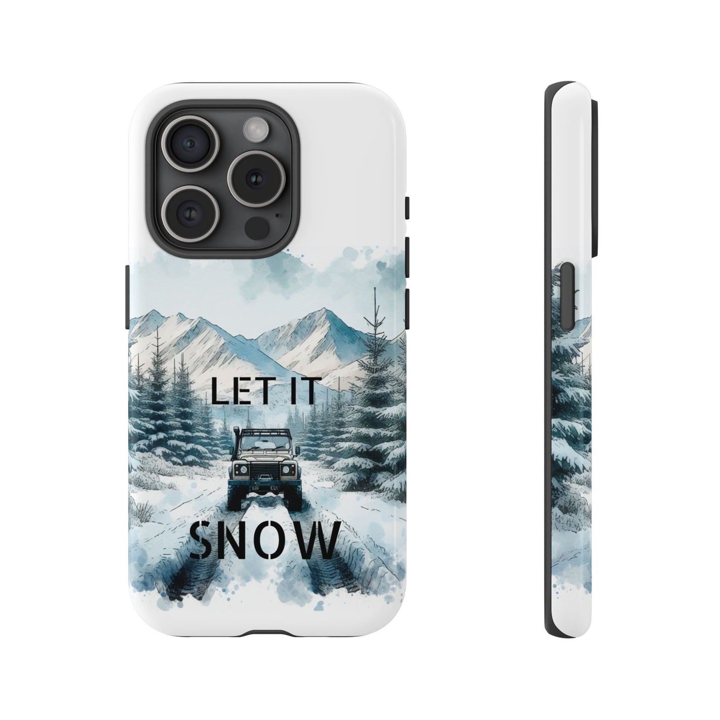 Let it SNOW! for HIM - Dual Layer Case, soft case hard shell for iPhone 16/15/14/13