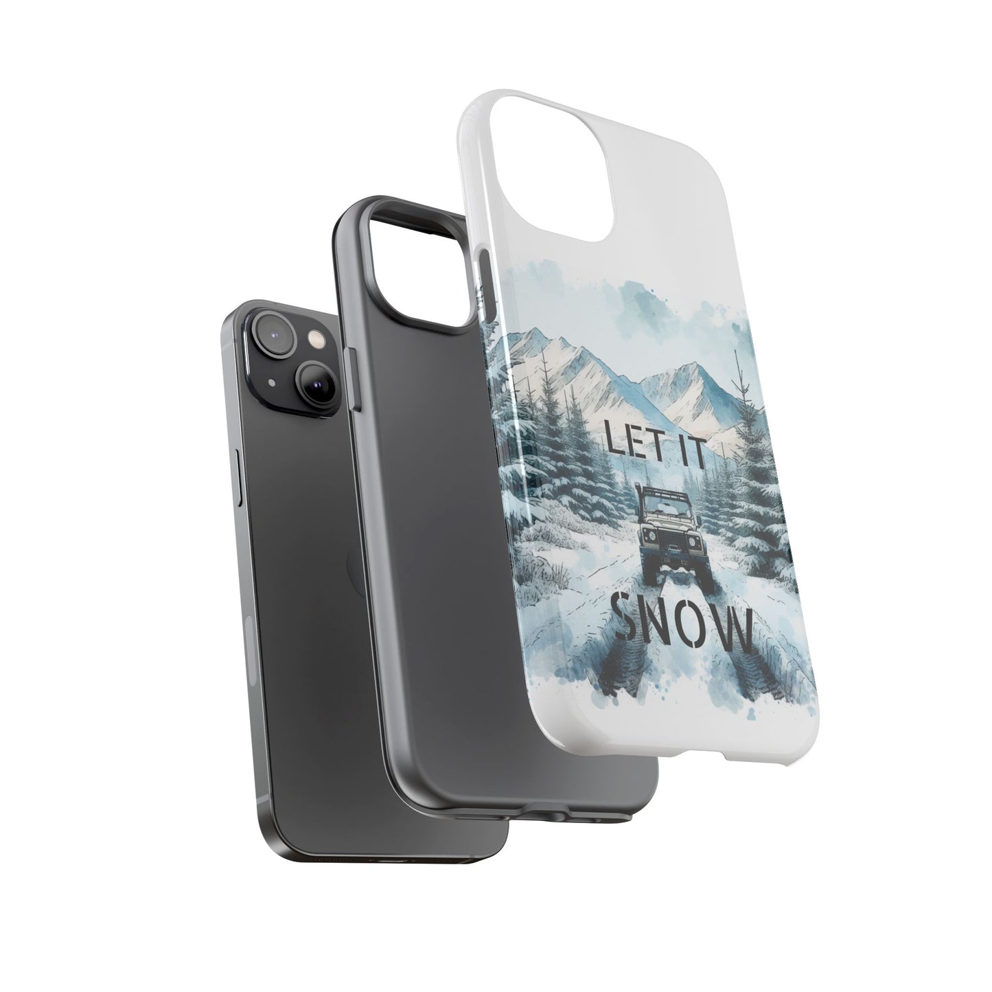 Let it SNOW! for HIM - Dual Layer Case, soft case hard shell for iPhone 16/15/14/13