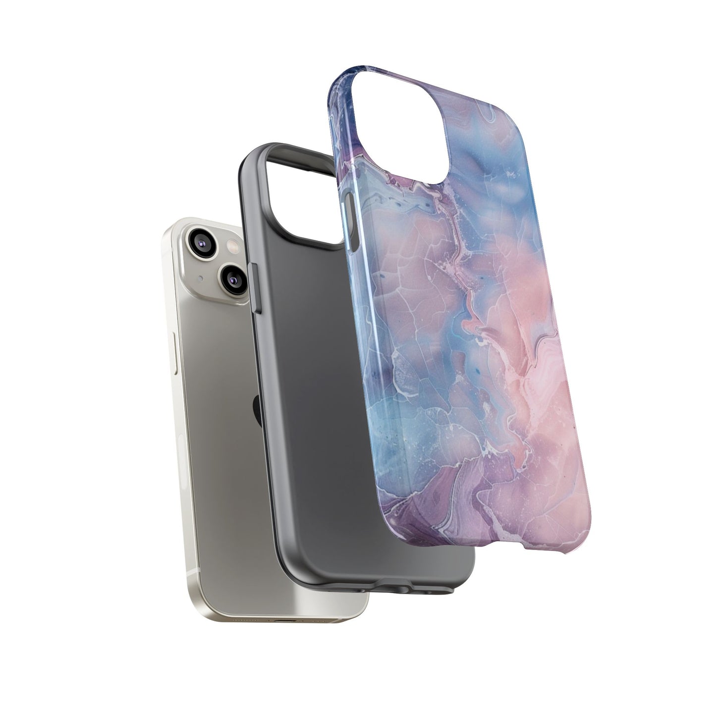 Pastel Marble - Tough Cases With Soft Lining For iPhone 16 to 14