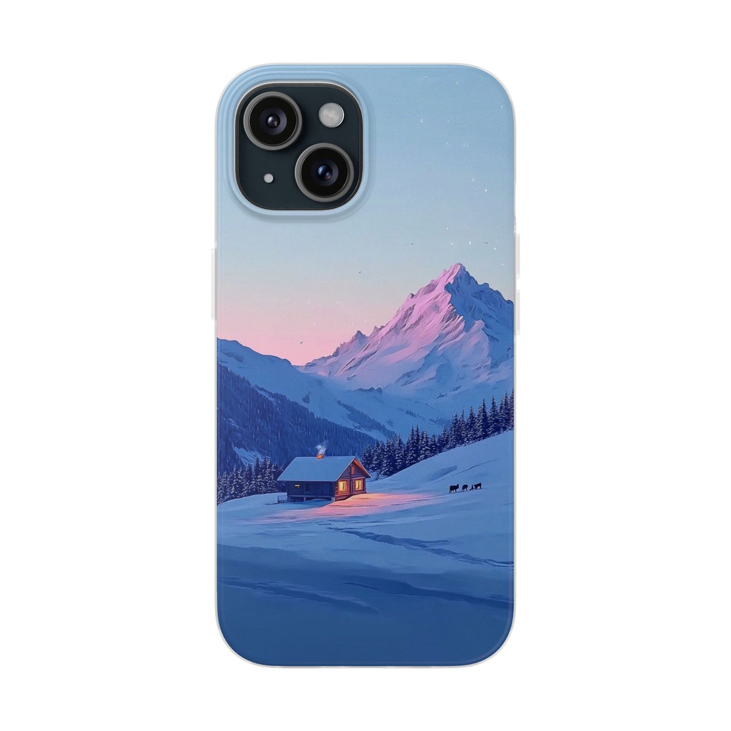 Winter Evening Minimal Vibe - Flexi Case For iphone 16, iphone 15, iphone 14, all models