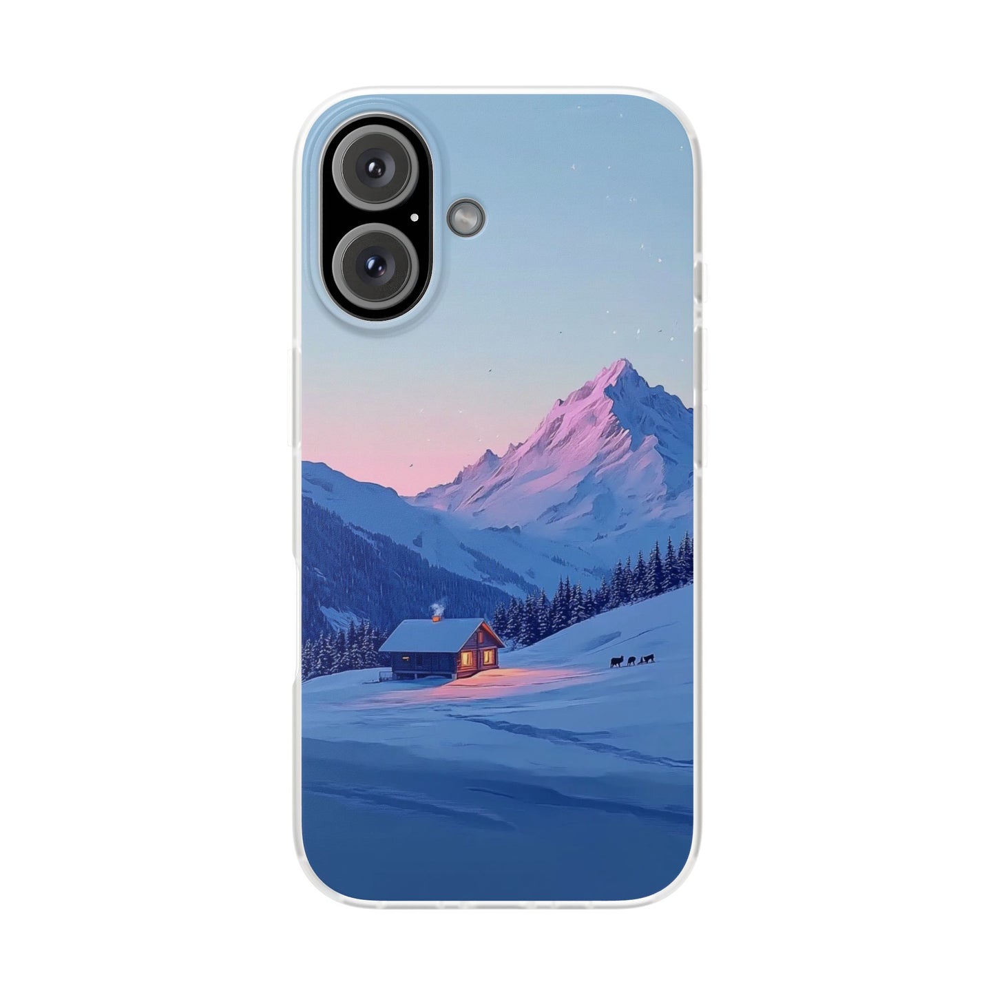 Winter Evening Minimal Vibe - Flexi Case For iphone 16, iphone 15, iphone 14, all models