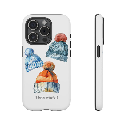 I Love Winter! - Dual Layer Case, soft case hard shell for iPhone 16/15/14/13