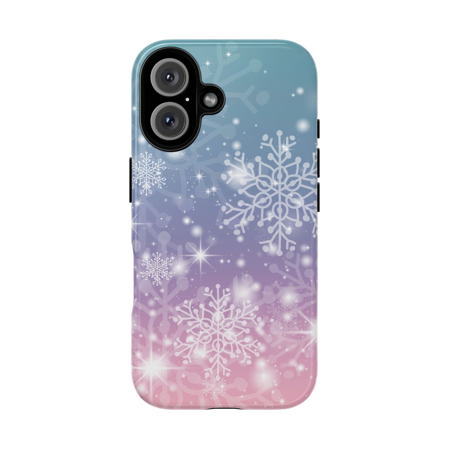 Snowflakes - Dual Layer Case, soft case hard shell for iPhone 16/15/14