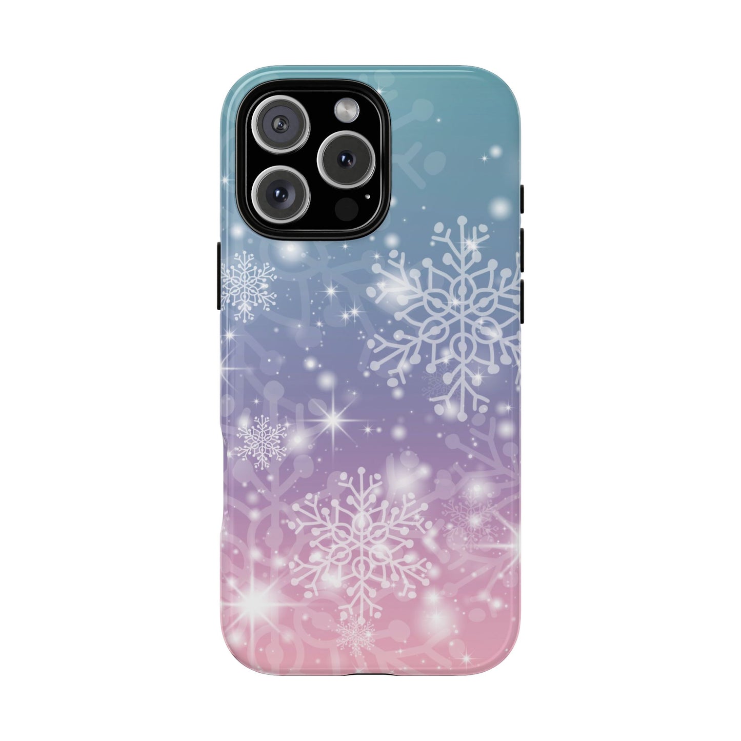 Snowflakes - Dual Layer Case, soft case hard shell for iPhone 16/15/14