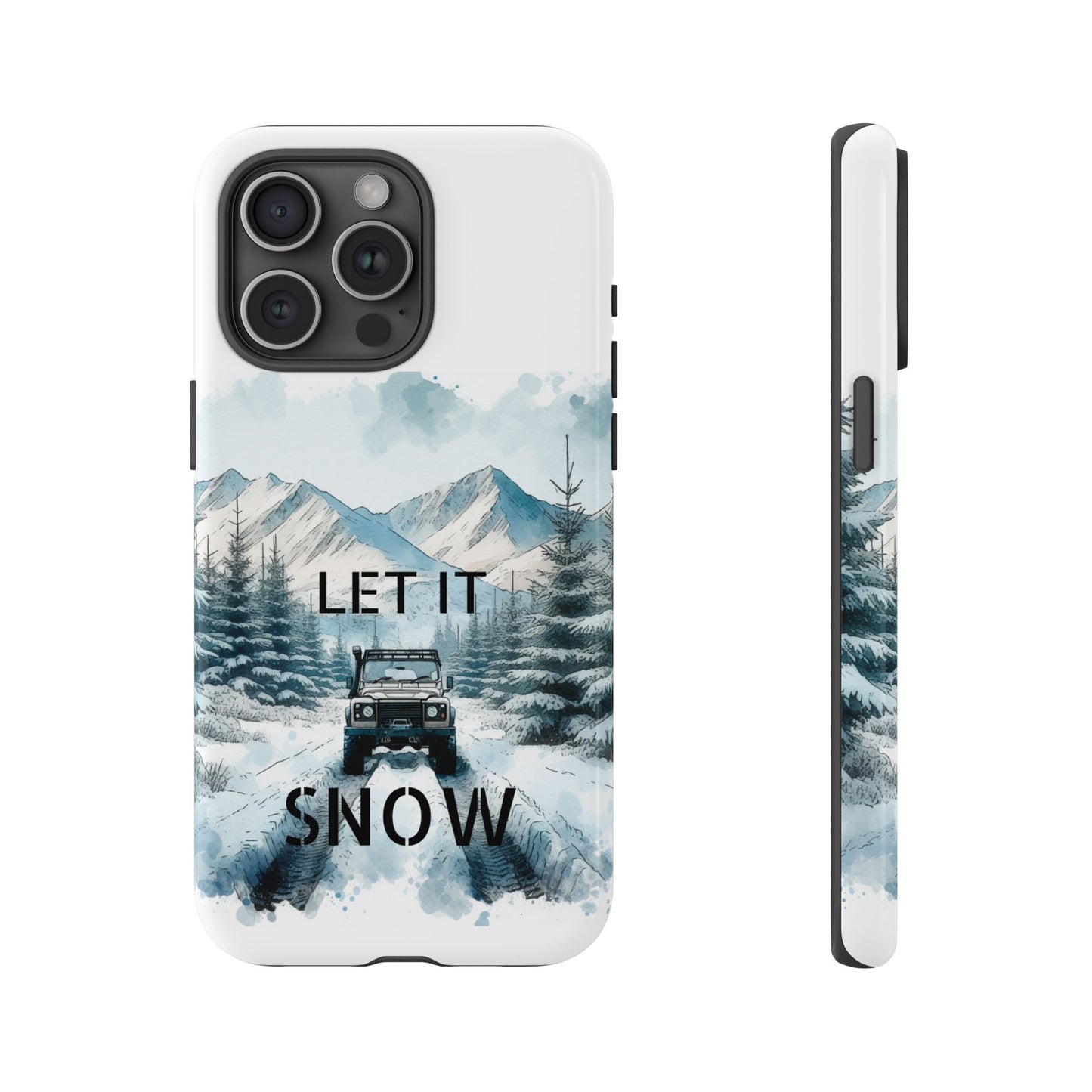 Let it SNOW! for HIM - Dual Layer Case, soft case hard shell for iPhone 16/15/14/13