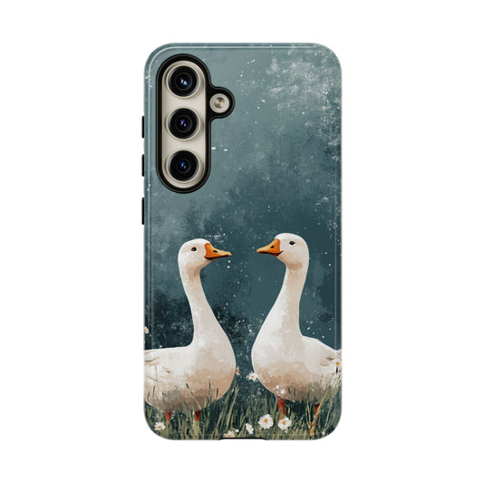 Geese - Dual Layer Case, soft case hard shell for Samsung Galaxy S24 to S22