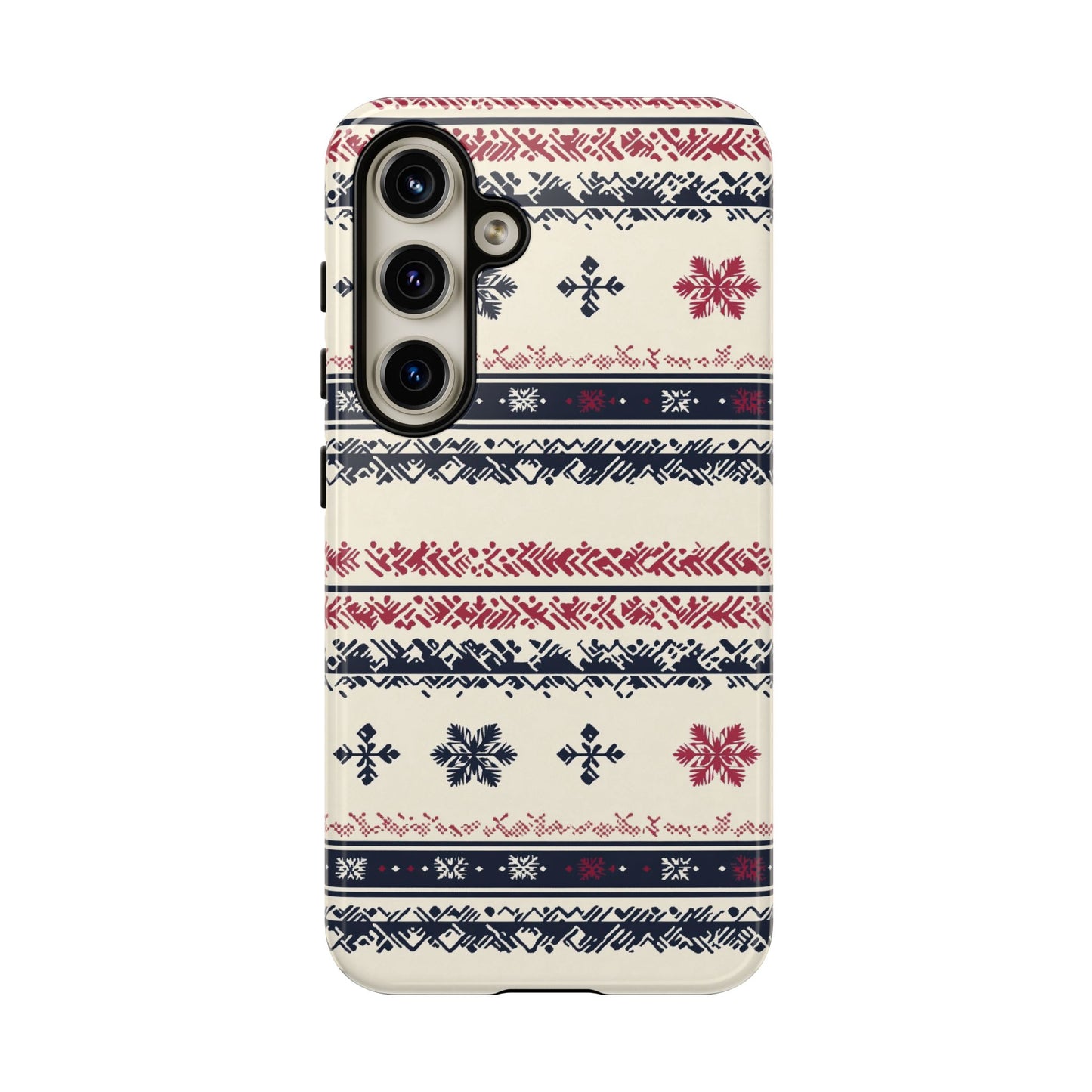 Traditional Winter Pattern - Dual Layer Case, soft case hard shell for Samsung Galaxy S24 to S22