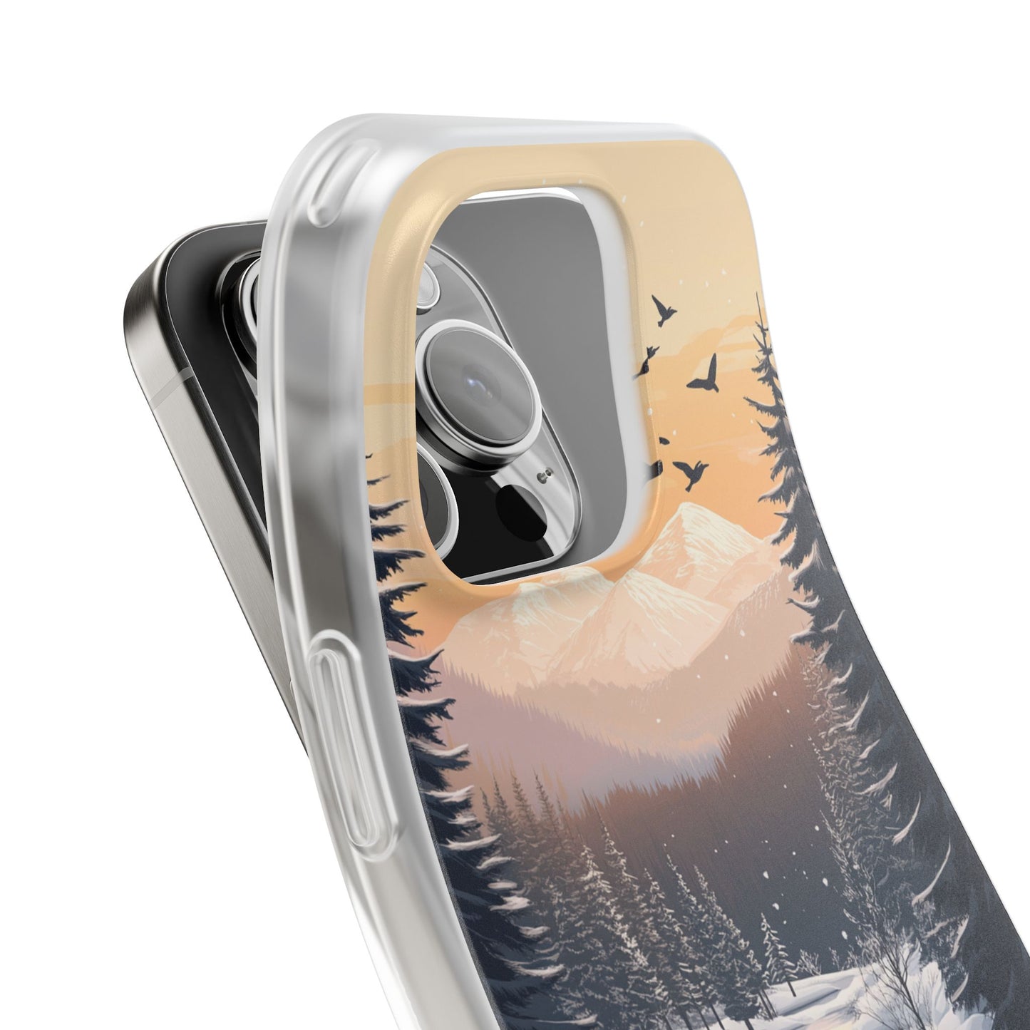 Warm Winter Cute Fox Minimal - Flexi Case For iphone 16, iphone 15, iphone 14, all models