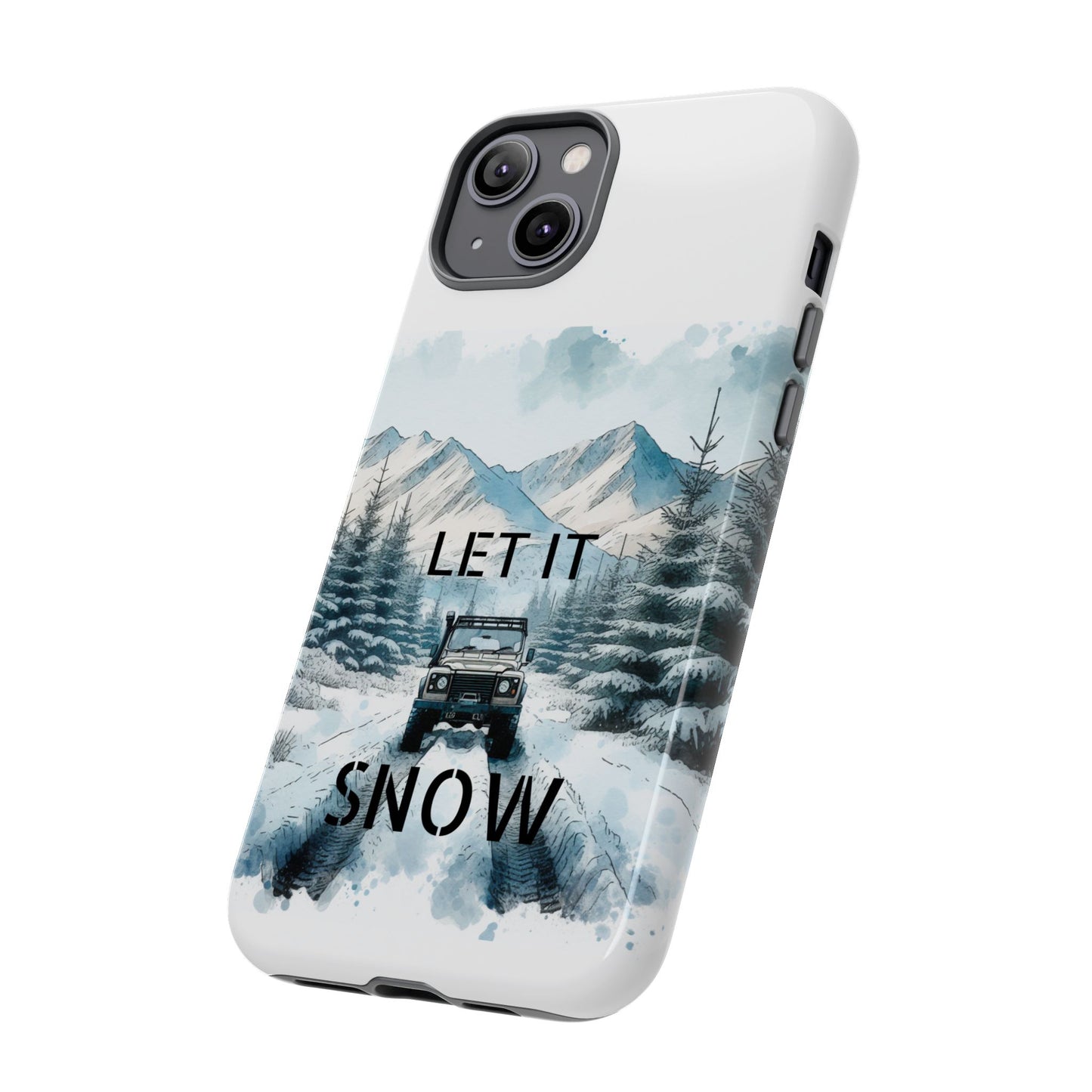 Let it SNOW! for HIM - Dual Layer Case, soft case hard shell for iPhone 16/15/14/13