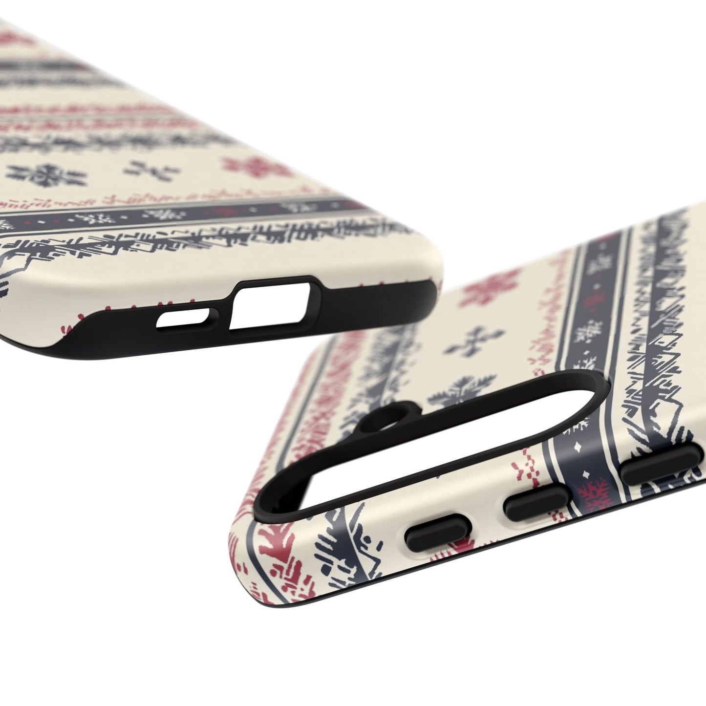 Traditional Winter Pattern - Dual Layer Case, soft case hard shell for Samsung Galaxy S24 to S22