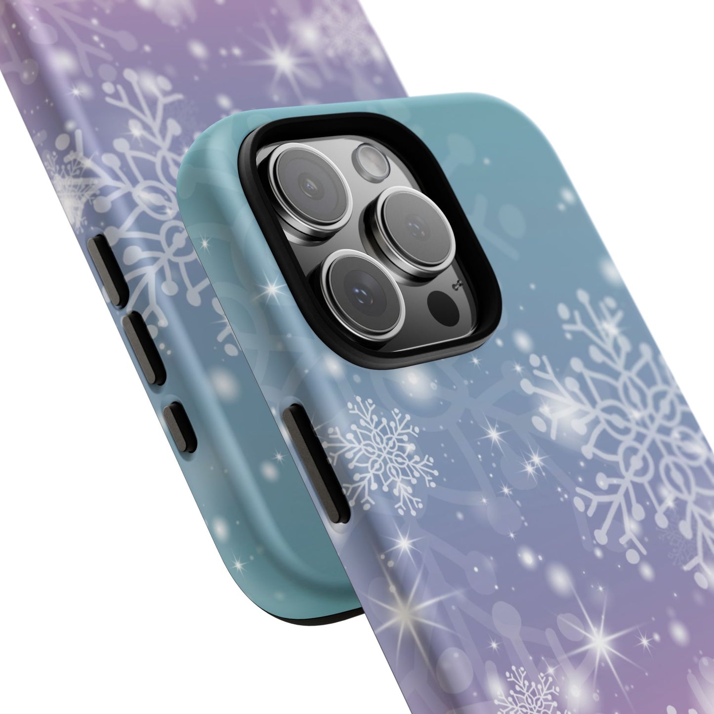 Snowflakes - Dual Layer Case, soft case hard shell for iPhone 16/15/14