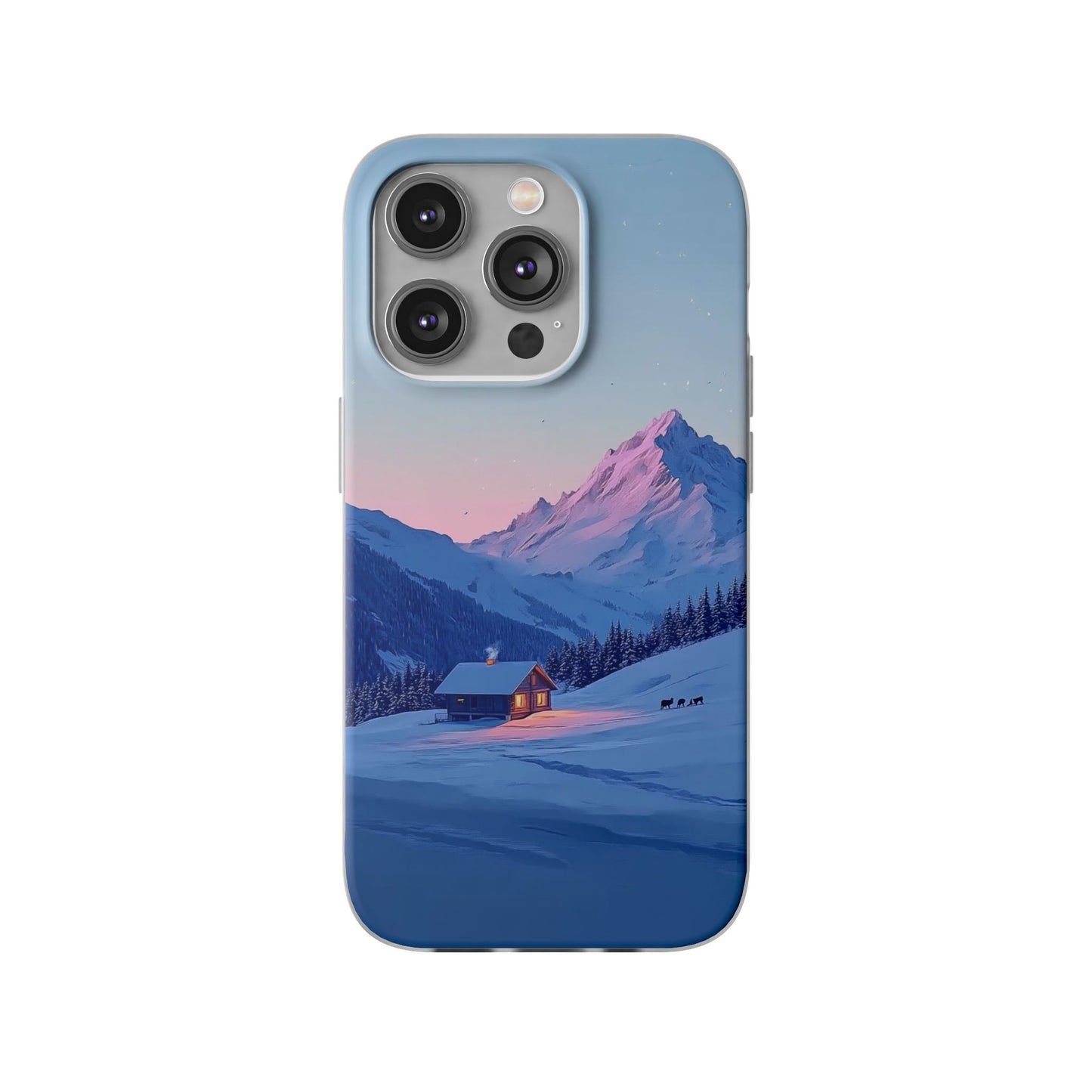 Winter Evening Minimal Vibe - Flexi Case For iphone 16, iphone 15, iphone 14, all models