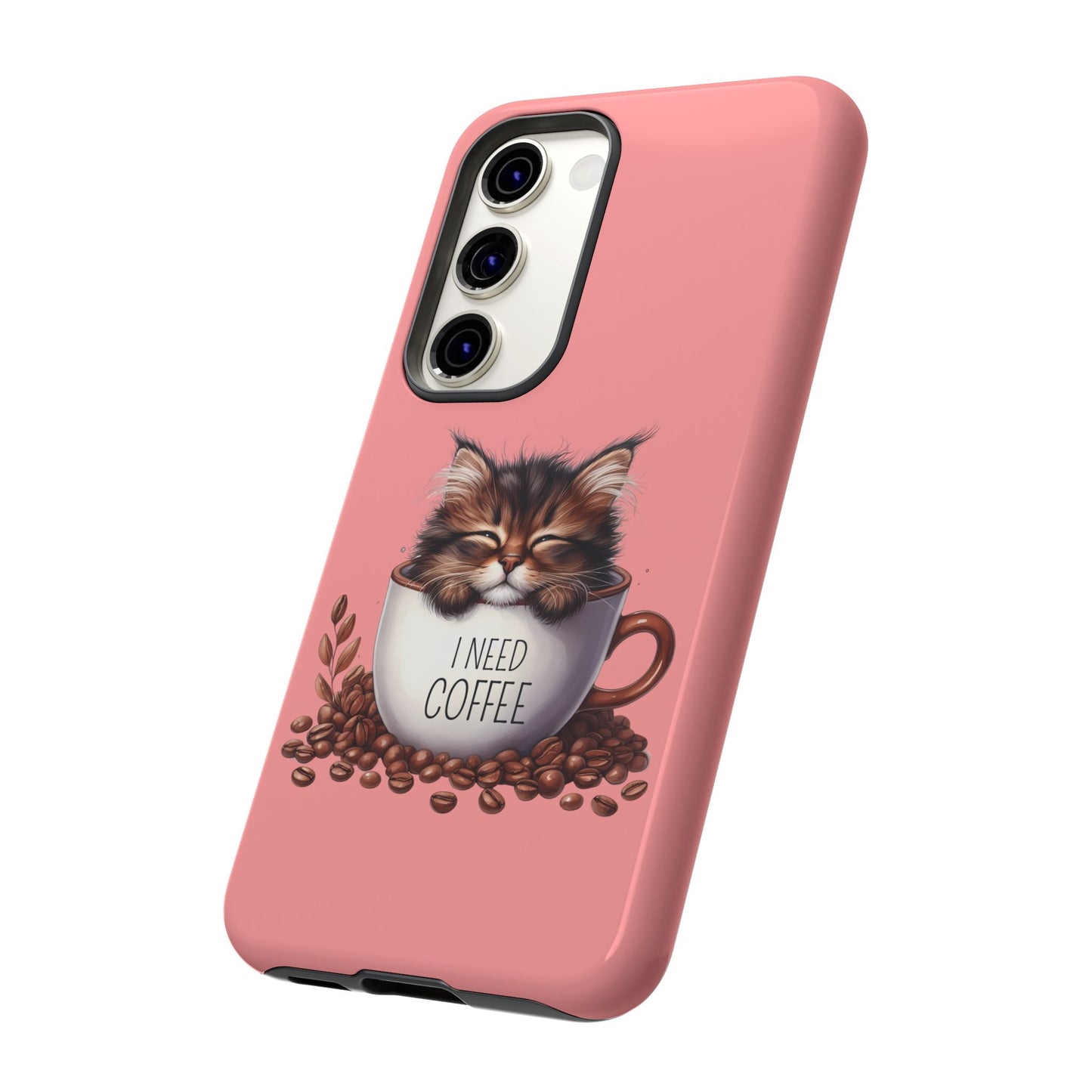 I NEED COFFEE 2 - pink - Dual Layer Case, soft case hard shell for Samsung Galaxy S24 to S22