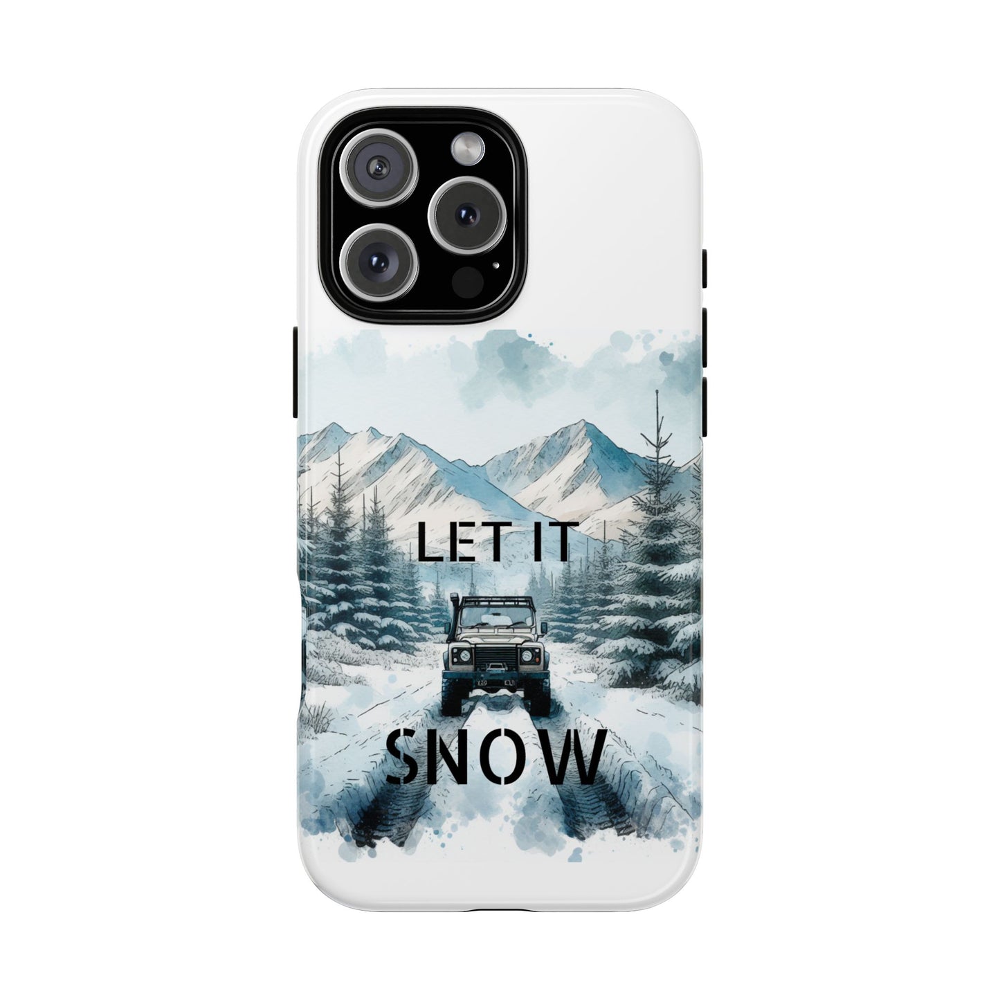 Let it SNOW! for HIM - Dual Layer Case, soft case hard shell for iPhone 16/15/14/13