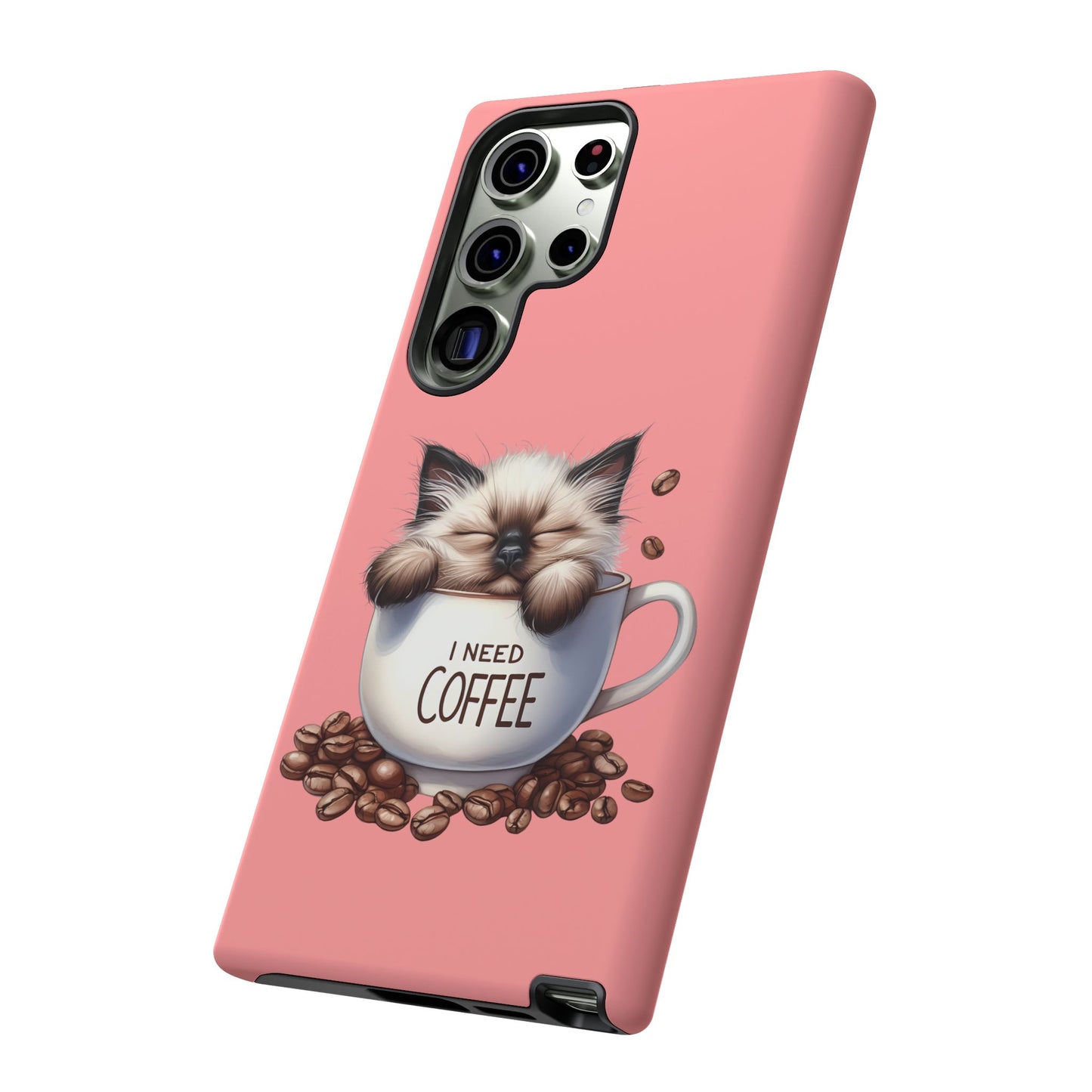 I NEED COFFEE 3 - pink - Dual Layer Case, soft case hard shell for Samsung Galaxy S24 to S22