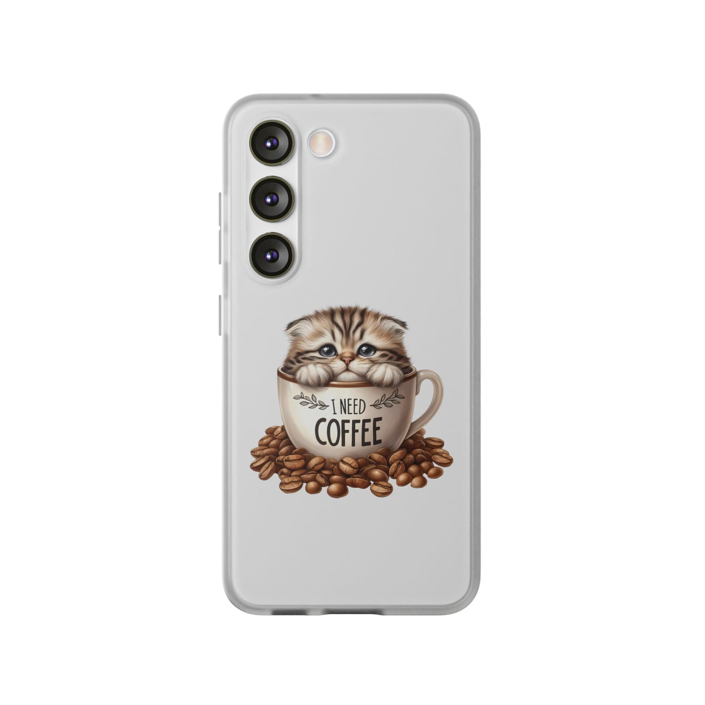 I NEED COFFEE - Flexi Cases - Semi-transparent- for Samsung Galaxy S 23/22/21/10