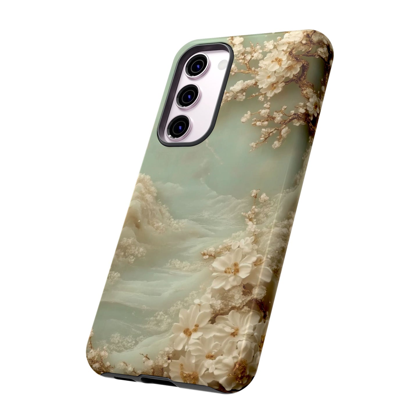 Jade Blossom - Dual Layer Case, soft case with hard shell for Samsung Galaxy S24 to S21