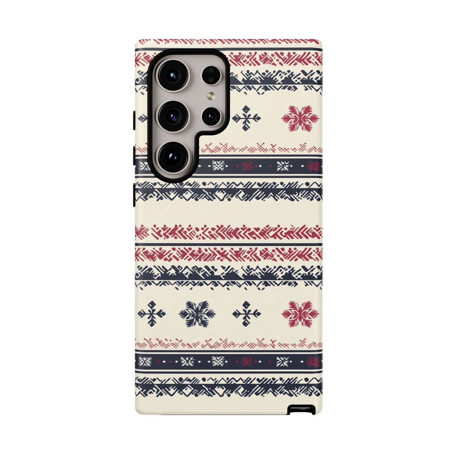 Traditional Winter Pattern - Dual Layer Case, soft case hard shell for Samsung Galaxy S24 to S22