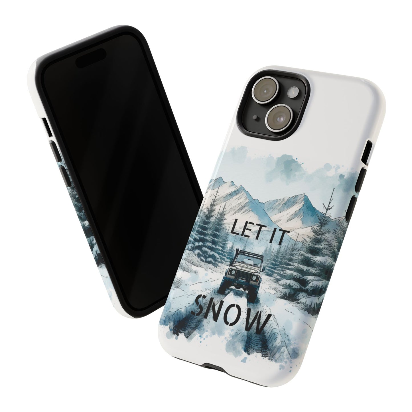 Let it SNOW! for HIM - Dual Layer Case, soft case hard shell for iPhone 16/15/14/13