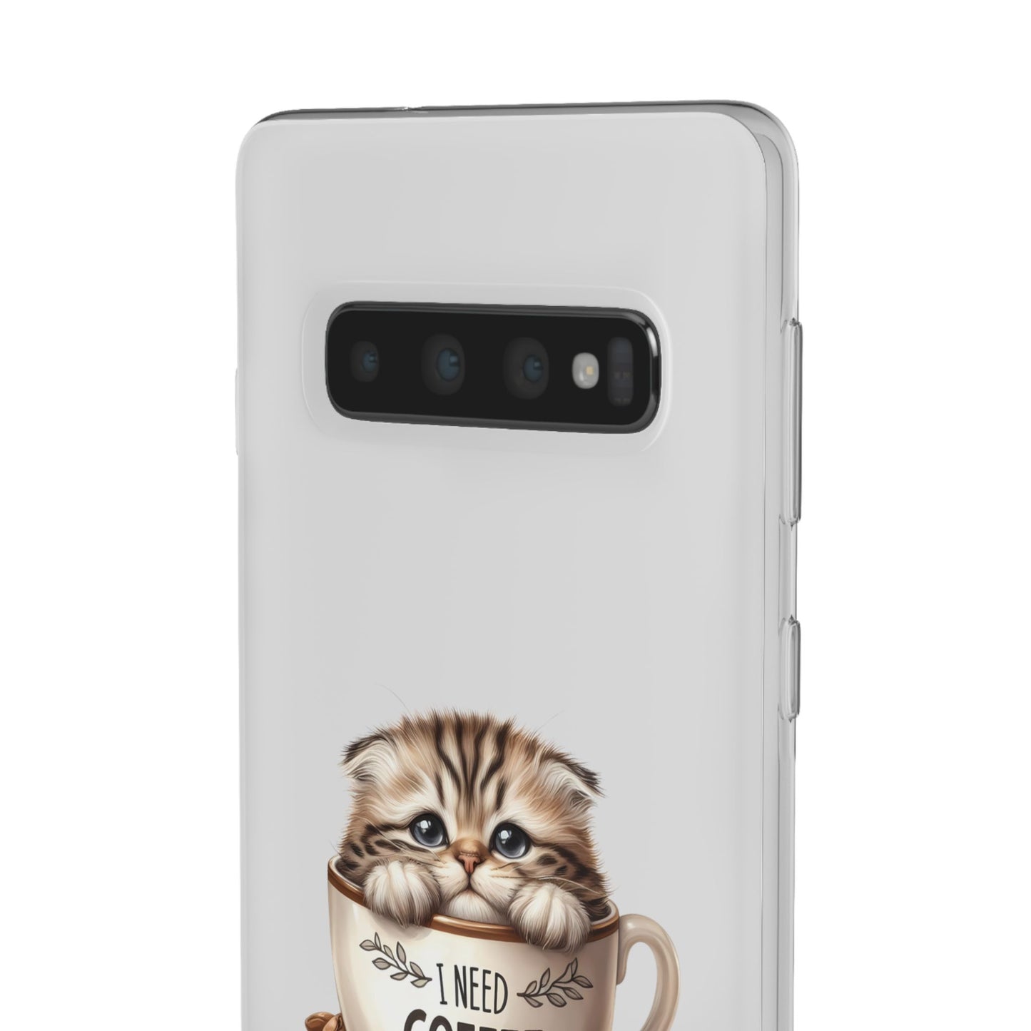 I NEED COFFEE - Flexi Cases - Semi-transparent- for Samsung Galaxy S 23/22/21/10